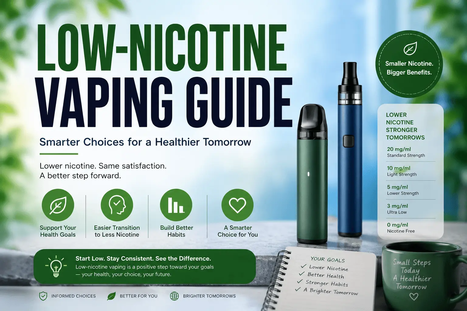 What is Low Nicotine (0.6%) Vaping? 1 Low-Nicotine Vaping