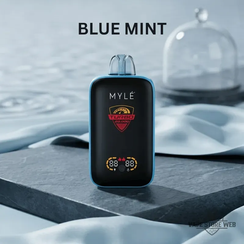 MYLE Turbo 20000 Puffs 50MG Disposable Vape 13 myle turbo 20000 puffs 50mg disposable vape blue mint