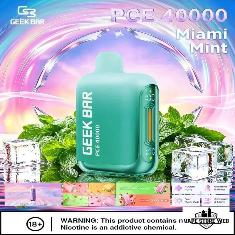GEEK BAR PCE 40000 Puffs Disposable Vape in UAE 4 GEEK-BAR-PCE-40000-Puffs-Disposable-Vape-in-UAE-miami-mint