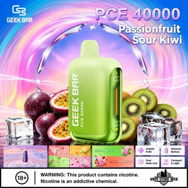 GEEK BAR PCE 40000 Puffs Disposable Vape in UAE 6 GEEK-BAR-PCE-40000-Puffs-Disposable-Vape-in-UAE-passionfruit-sour-kiwi.