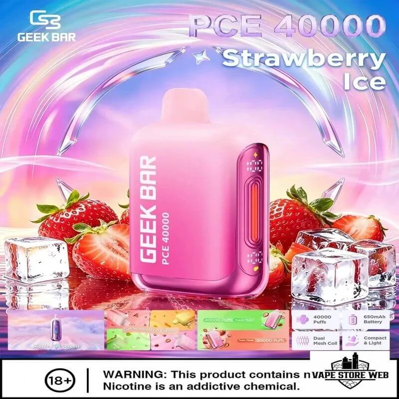 GEEK BAR PCE 40000 Puffs Disposable Vape in UAE 7 GEEK-BAR-PCE-40000-Puffs-Disposable-Vape-in-UAE-strawberry-ice