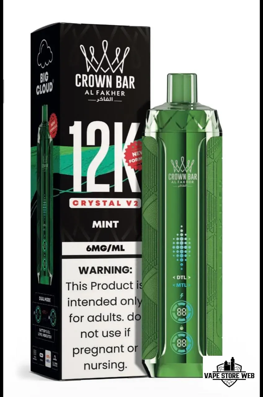 Al Fakher Crown Bar 12K Crystal V2 Disposable Vape 12000 Puffs in UAE 6 al-fakher-crown-bar-12k-crystal-v2-disposable-vape-12000-puffs-in-uae-mint.