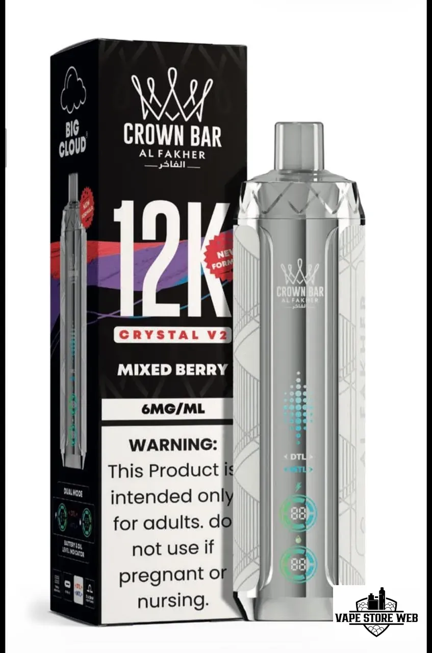 Al Fakher Crown Bar 12K Crystal V2 Disposable Vape 12000 Puffs in UAE 5 al-fakher-crown-bar-12k-crystal-v2-disposable-vape-12000-puffs-in-uae-mixed-berry.
