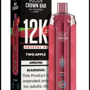 al-fakher-crown-bar-12k-crystal-v2-disposable-vape-12000-puffs-in-uae-two-apple