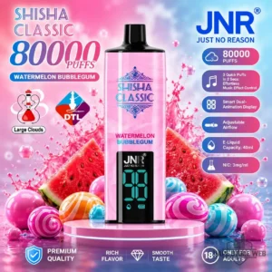 jnr shisha classic 80000 puffs 20mg in uae watermelon bubblegum