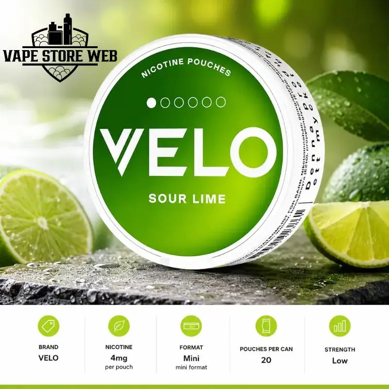 Velo sour lime nicotine pouches 4mg