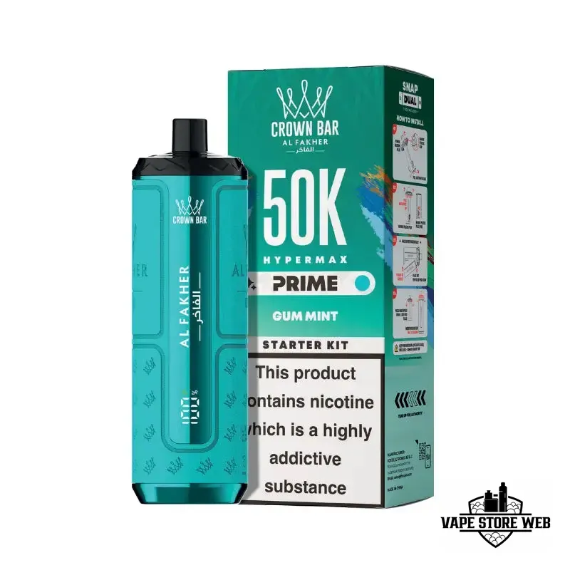 Al Fakher Hypermax Prime 50K Puffs Gum Mint