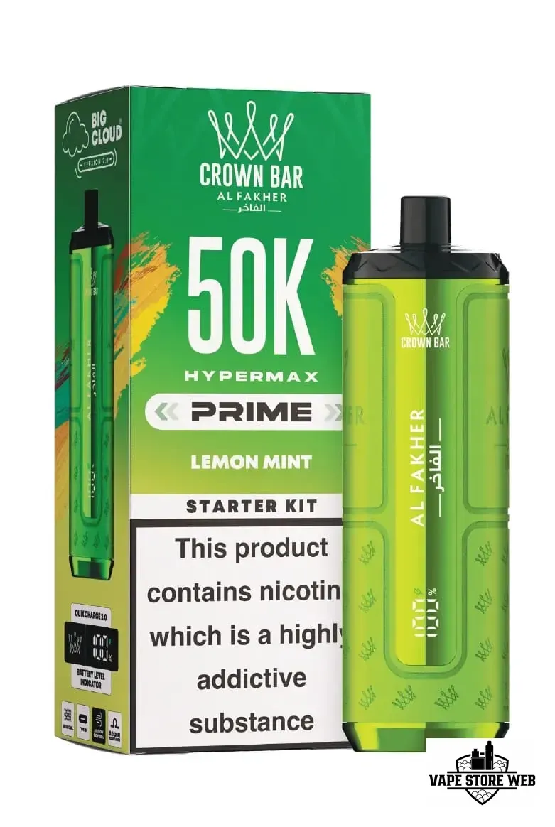 Al Fakher Hypermax Prime 50K Puffs Lemon Mint