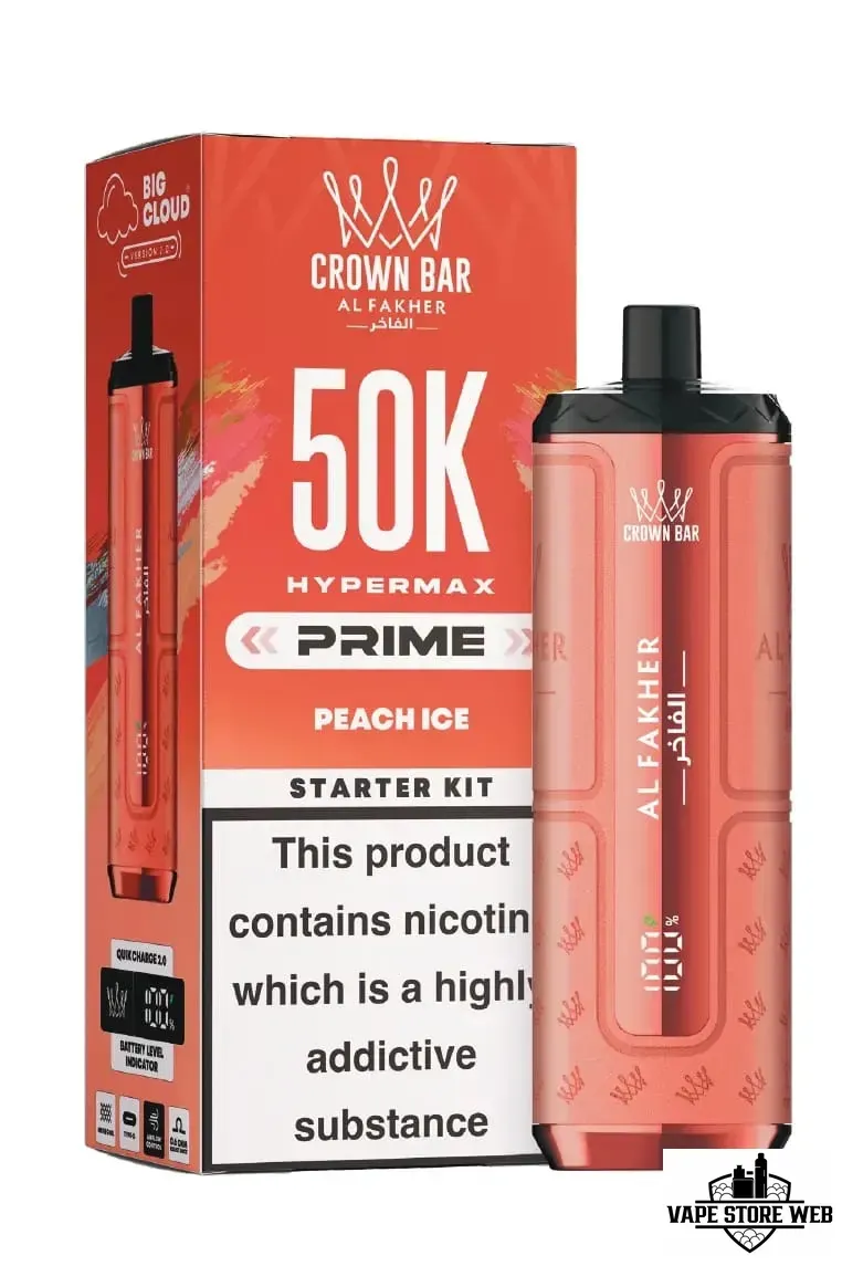 Al Fakher Hypermax Prime 50K Puffs Peach Ice