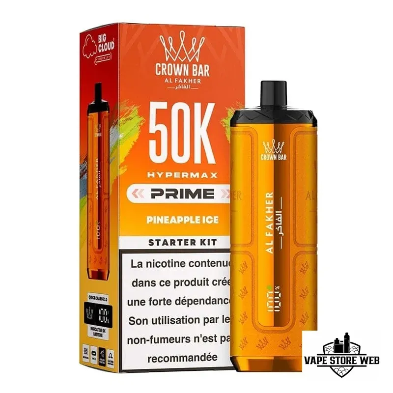 Al Fakher Hypermax Prime 50K Puffs Pineapple Ice