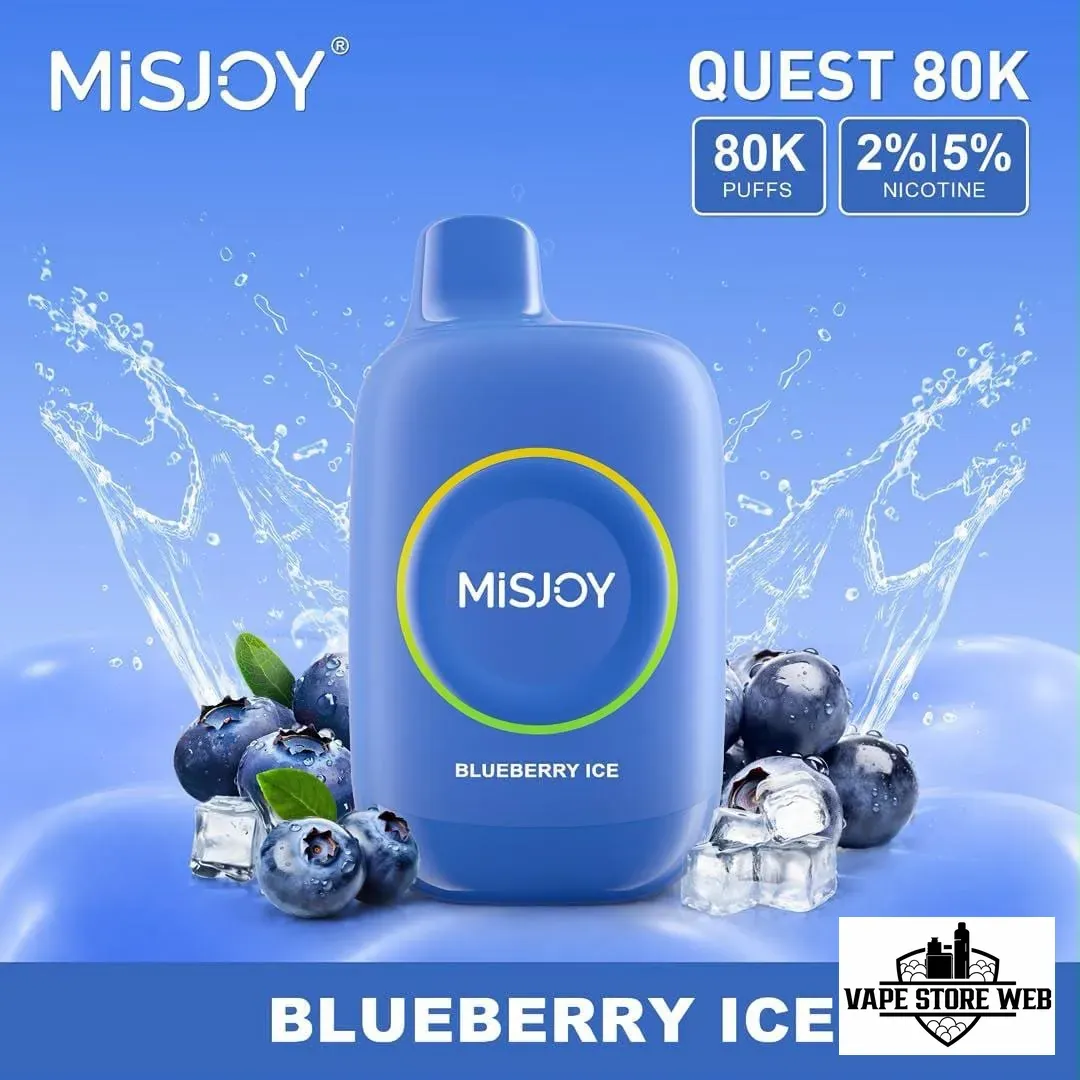 MISJOY Quest 80000 Puffs disposable vape, Blueberry Ice flavour