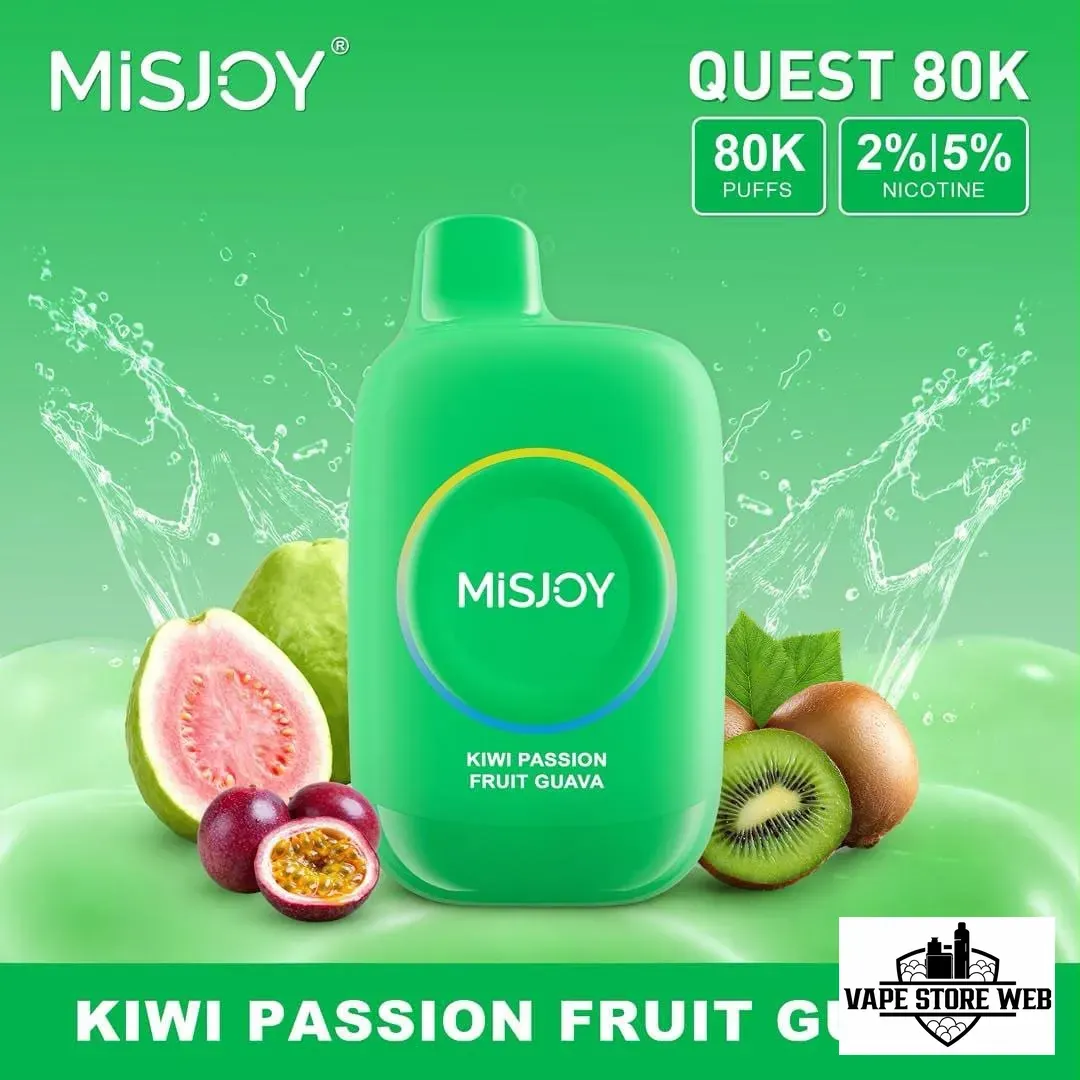 MISJOY Quest 80000 Puffs Disposable Vape Kiwi Passion Fruit Guava