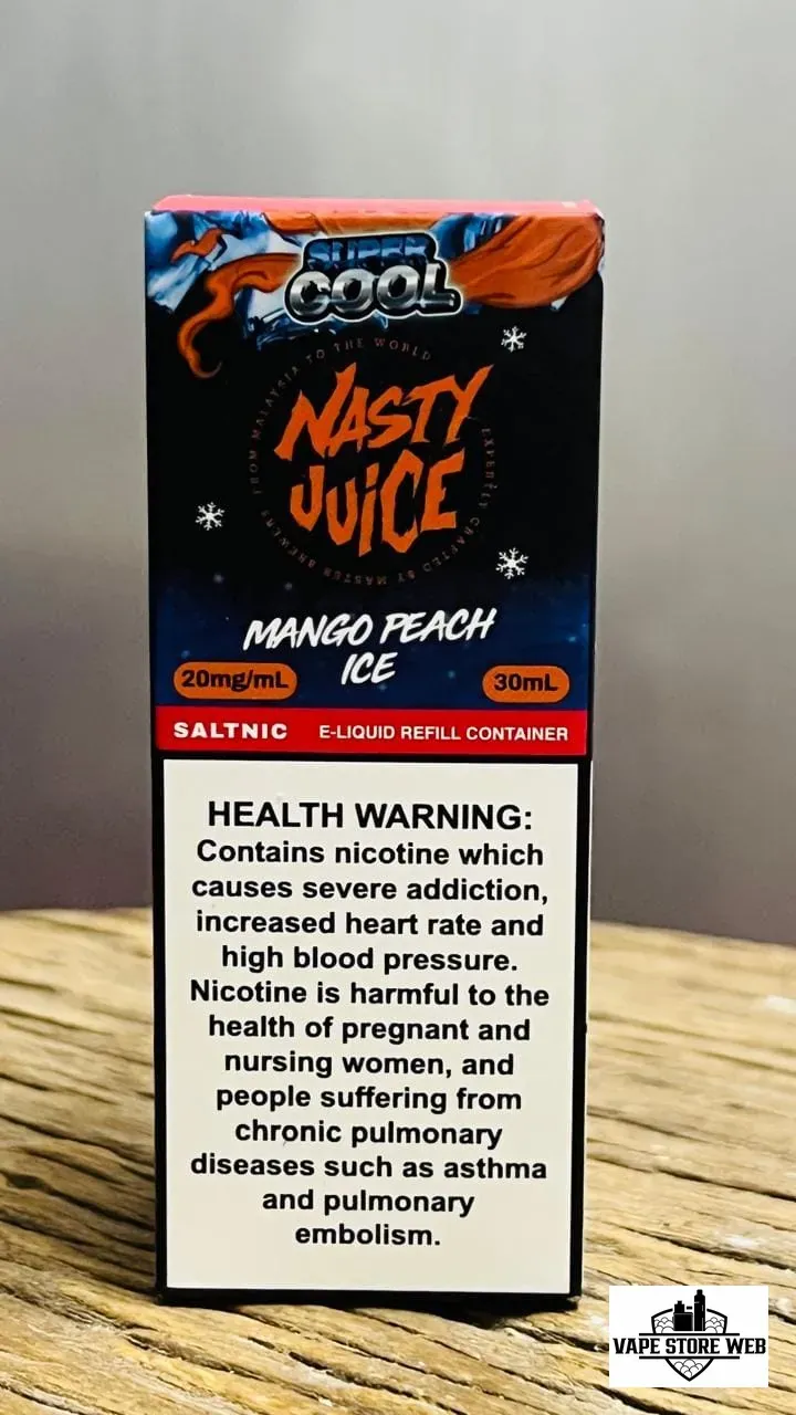 Nasty Juice Saltnic 20mg 30ml E-liquid Super Cool Mango Peach Ice